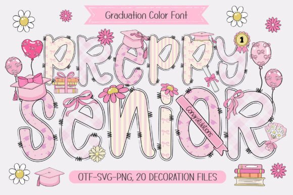 Celebrate in Style: The Preppy Senior Graduation Font