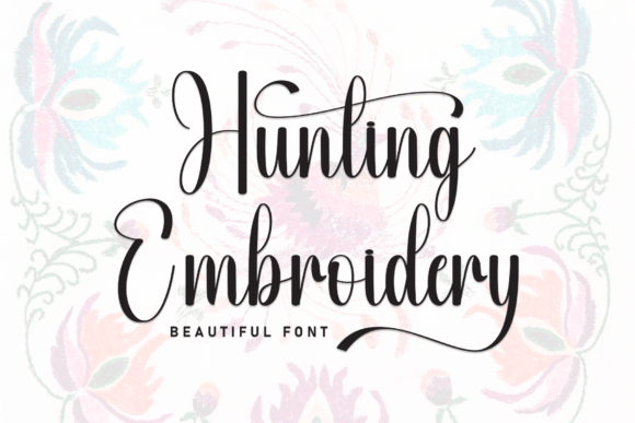 Hunting Embroidery: A Creative Script Font for Modern Projects