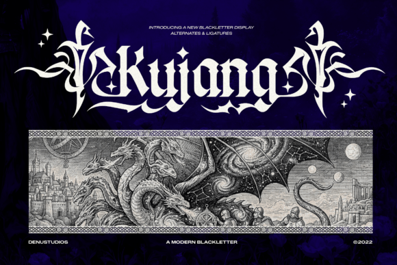 Kujang: The Modern Blackletter for Dark Majestic Branding