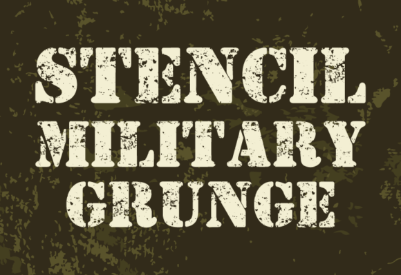 Stencil Military Grunge: Bold Typography for Edgy Brands