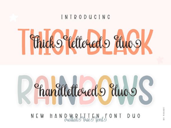 Thick Lettered Duo: Balancing Strength with Script Elegance